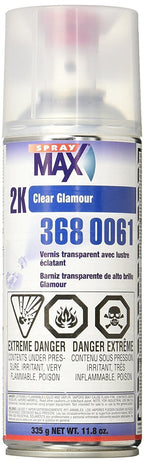SprayMax 2K Glamour High Gloss Clear Coat | 2K Automotive Clear Coat Spray Paint | High Gloss Finishing Spray | UV-Resistant, Scratch & Gasoline Resistant | Professional Grade 11.8 oz