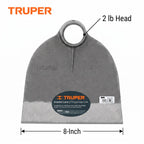 Truper Lane No. 2 Field Hoe Head, 2 lb Forged Steel, Heavy-Duty Replacement Hoe Head for Agriculture and Landscaping (Model AL-2/10606)