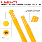 Long Gas Can Spout Replacement Kits, Gas can nozzle (6 Pack-Yellow)