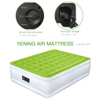 YENING Queen Size Air Mattress with Built in Pump Raised Inflatable Bed Heavy Duty Blow up Matressith Airbed 18 Inch Tall
