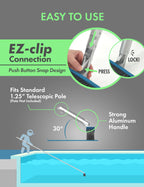 KEMANO Heavy Duty Pool Brush Head: Industrial-Grade Grit Non-Metal Stiff Bristles & Reinforced Aluminum Frame for Inground Pools, Tiles, Concrete Surfaces - Tackles Tough Surfaces, Algae, Stains