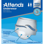Attends Adult Absorbent Underwear, Large [72 Count] - Maximum Absorbency for Men and Women - Disposable Pull-On Diapers with Tear-Away Sides and Breathable Waistband - AP0730