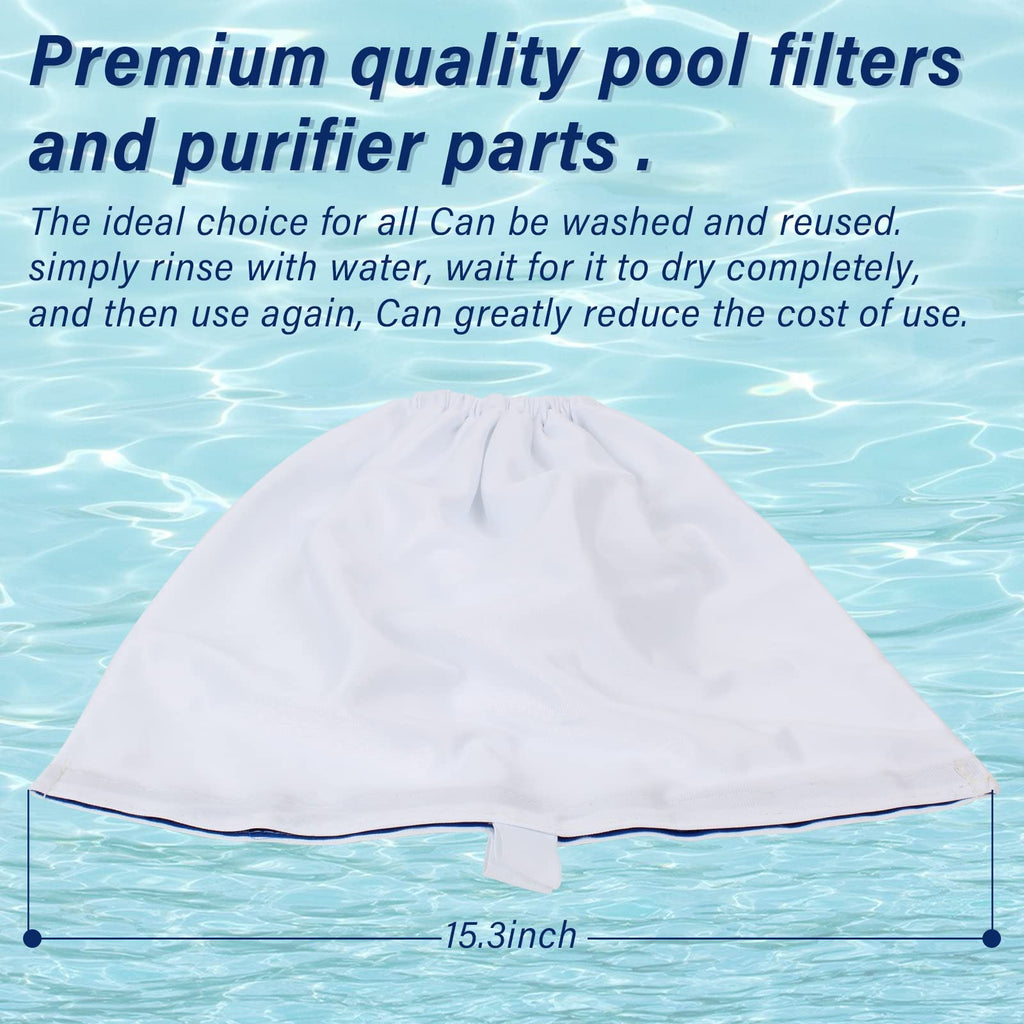 Pokin Upgrade Pool Cleaner Fine Filter Bag Replacement for Aquabot/Aqua Filter Bag Products 8114,Fits Pool Spa Part Small Wheeled Aquabot Cleaners S-2-40 S2-50 Pura 4X Pura 5X