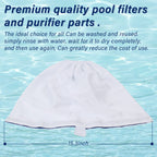 Pokin Upgrade Pool Cleaner Fine Filter Bag Replacement for Aquabot/Aqua Filter Bag Products 8114,Fits Pool Spa Part Small Wheeled Aquabot Cleaners S-2-40 S2-50 Pura 4X Pura 5X