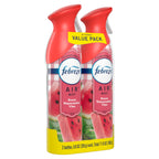 Febreze Air Mist Air Freshener Spray, Odor-Fighting Room Spray, Air Fresheners for Home and Bathroom and Kitchen, Aerosol Can, Sweet Watermelon Vine Scent, 8.8oz (Pack of 2)