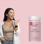 Sol Nutrition Ease the Flow - PMS Support, Menstrual Relief, PMDD Supplements, Period Relief Products, Eases Bloating & Mood Swings, Vitamins B6 & B8, 60 Easy-to-Swallow Capsules