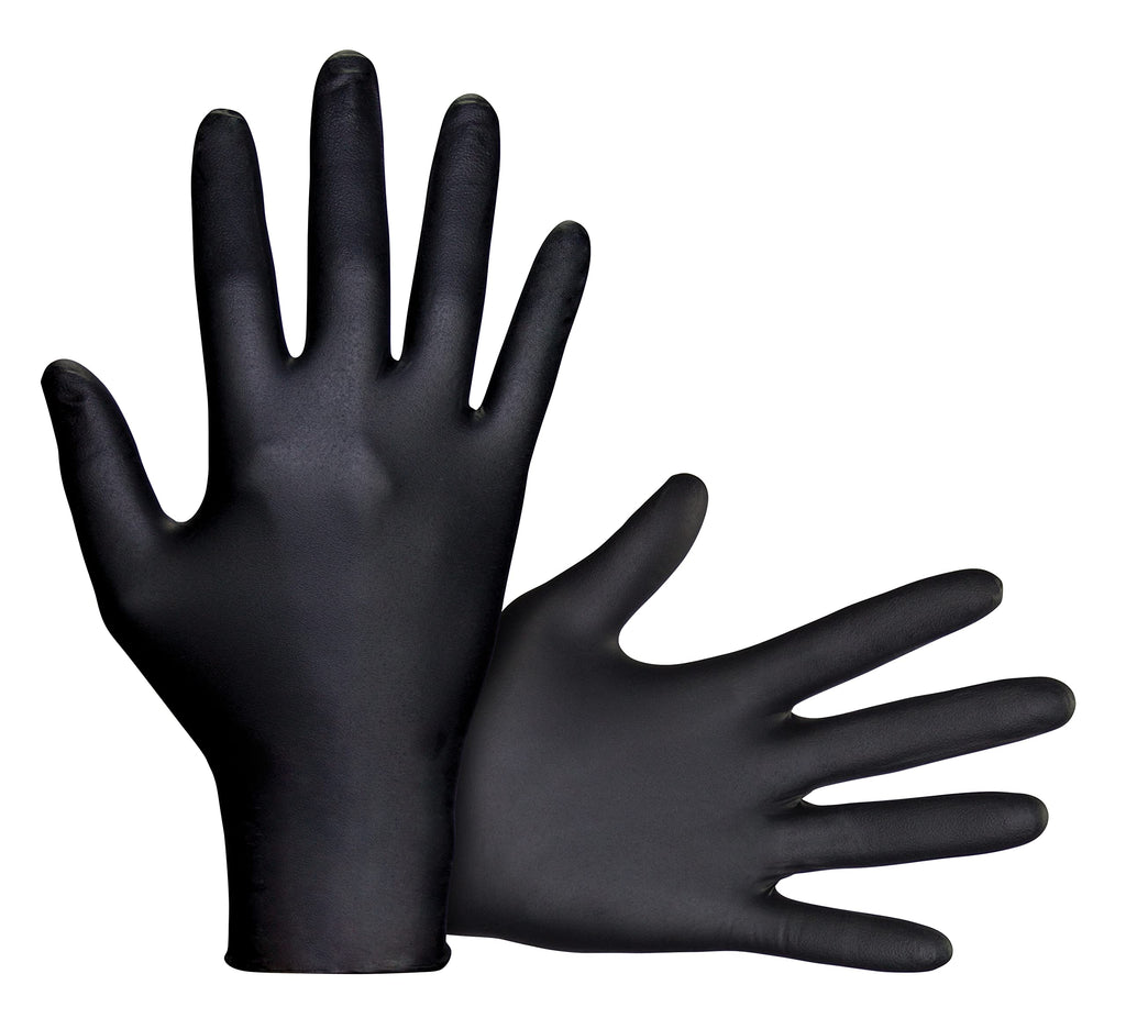 Raven Powder Free Nitrile Disposable Gloves 7 Mil - XL Latex Free, Chemical + Puncture Resistant, Textured Grip, Single Use for Automotive, Industrial, Janitorial, MRO, Food Service 66519