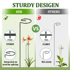 24 Inch 20 Packs Plant Stakes,Plant Supports for Outdoor Plants,Garden Single Stemmed Plant Support Stakes for Gardening,Flowers,Orchid,Peony Lily Rose