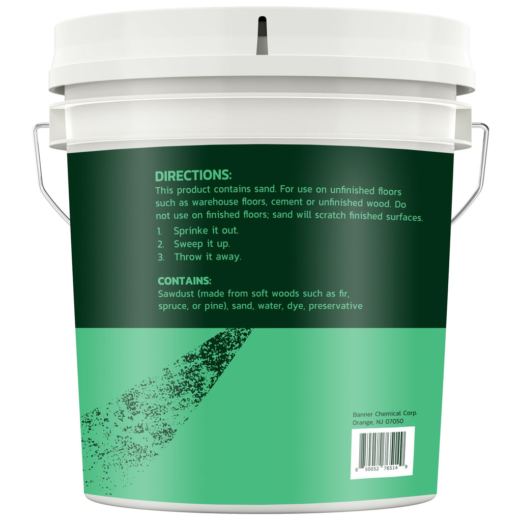 Gritty Green Sweeping Compound with Sand – Effective Dust Control on Cement & Unfinished Floors, Grit and Sand Breaks Up Loose Dust for an Even Deeper Clean, Oil Free, Made in USA (8.4 lbs)
