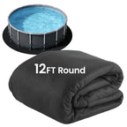Poolvio 12-Foot Round Above Ground Pool Liner Pad, Geotextile Under Padding, Extends Liner Life, Puncture & Weed Barrier, Eco-Friendly Fabric