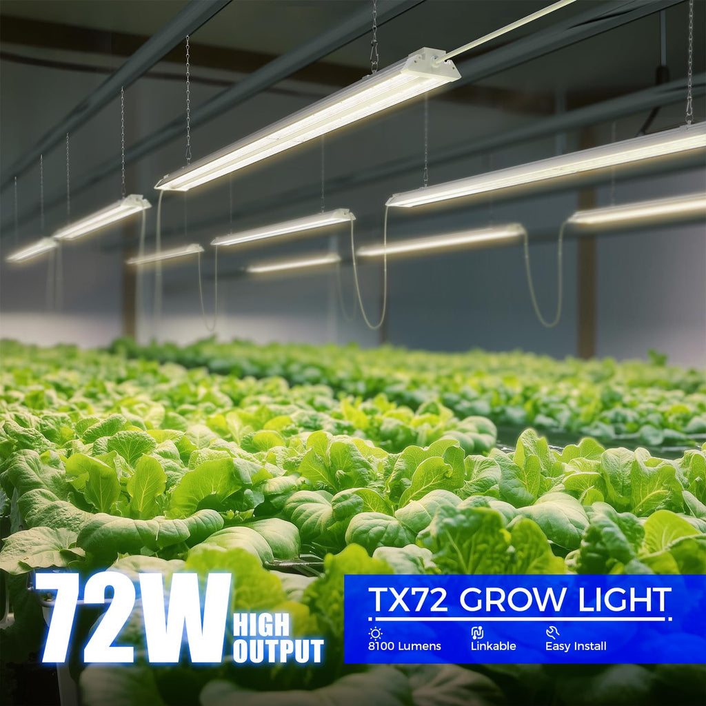 Barrina TX72 4FT LED Grow Light, 288W (4 x 72W), Full Spectrum Timer, 4Pack