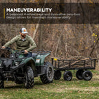 Gorilla Carts Steel Utility Cart, 4 Cu Ft Bed, 900 lb Load Capacity, Black – Towable Heavy-Duty Outdoor Hauling Wagon with Removable Side Panels for Yard, Lawn, Garden or Landscaping