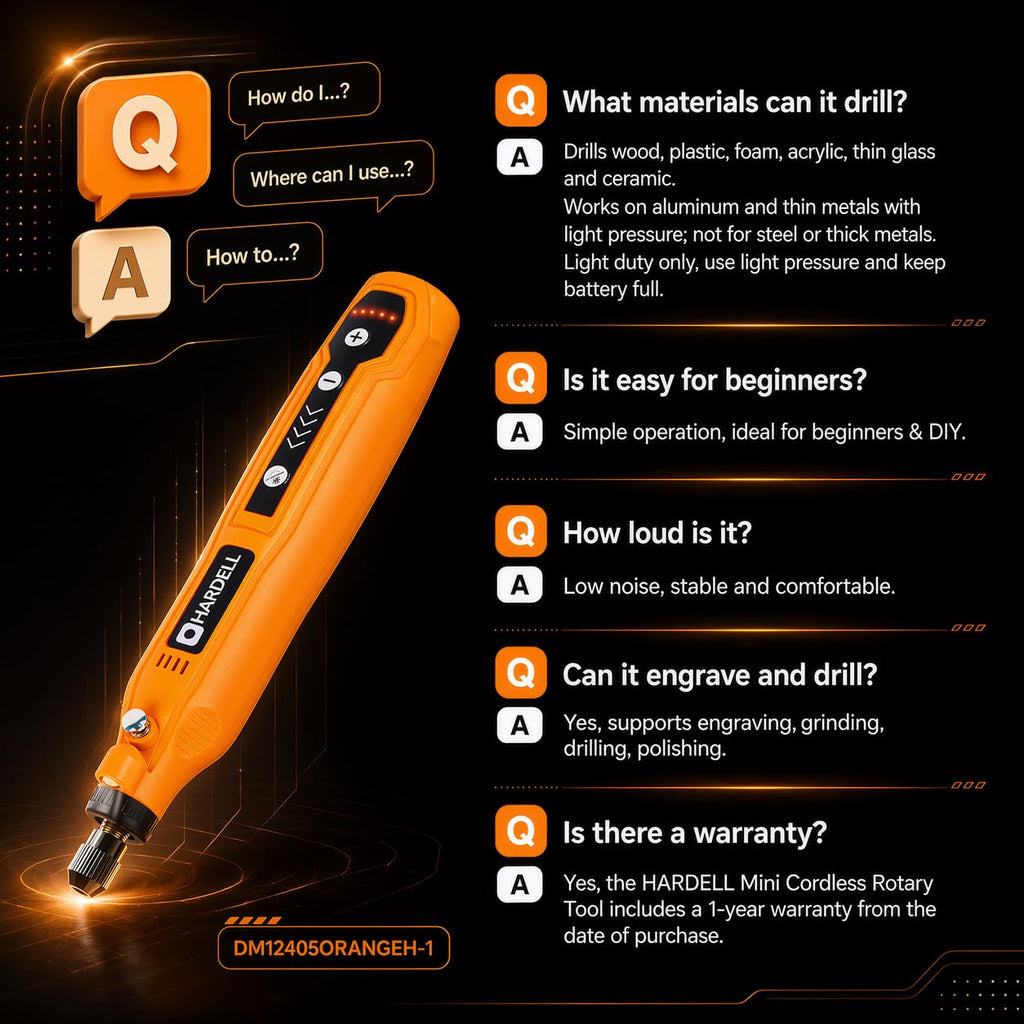 HARDELL Mini Cordless Rotary Tool, 5-Speed and USB Charging Rotary Tool Kit with 69 Accessories, Multi-Purpose 3.7V Power Rotary Tool for Sanding, Polishing, Drilling, Etching, Engraving, DIY Crafts