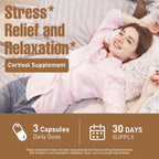 Ashwagandha & Lions Mane Supplements Capsules, Brain Supplements for Memory and Focus, Ashwagandha with Rhodiola Rosea for Cognitive, Immune Support, Cortisol Supplements for Women, 90 Capsules