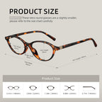 resjok Blue Light Glasses for Woman - Fashion Small Oval Frame Blue Light Blocking Glasses, Anti Eyestrain Eyeglasses (DarkTortoise)