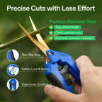 VIVOSUN 6.5 Inch Garden Scissors, Blue Pruning Shears for Plants, 6-Pack