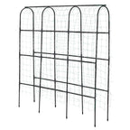 SUMGROW 6 ft Tall, Garden Trellis for Climbing Plants Outdoor with Nylon Net for Cucumbers Vines Beans Raised Bed - Lightweight Metal, Black