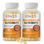 2pack Magnesium Supplement Softgels, Easy Absorption Magnesium Glycinate 400mg with Vitamin B6,D3, High Bioavailability Magnesium for Sleep & Calm Support, Nervous, Muscle & Bone Health,240count