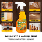 PIPIHUA Wood Oil Polish Spray, Shines & Protects, Wood Cleaner and Furniture Polish for Cabinets Tables Floors 16.9 oz, 2 Pack