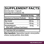 Neurobiologix Metabolic Stimulator, Inositol & Chromium Picolinate Professional Grade Formula, Metabolic Wellness and Cellular Energy for Men and Women, Gluten Free, Non GMO, Vegetarian, 90 Capsules