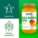 Sea Moss Gel Raw (12 Flavors) 24oz Wildсrafted Gold Sea Moss Gel from Saint Lucia | 92 Vitamins and Minerals | Pure Raw+Non-GMO | Vegan Superfood