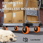 QNCZ 4" Caster Wheels, Outstanding Casters Set of 4 Heavy Duty, Silent Industrial Casters, Locking Casters Wheels for Furniture, Castor Wheels for Cart, Workbench.