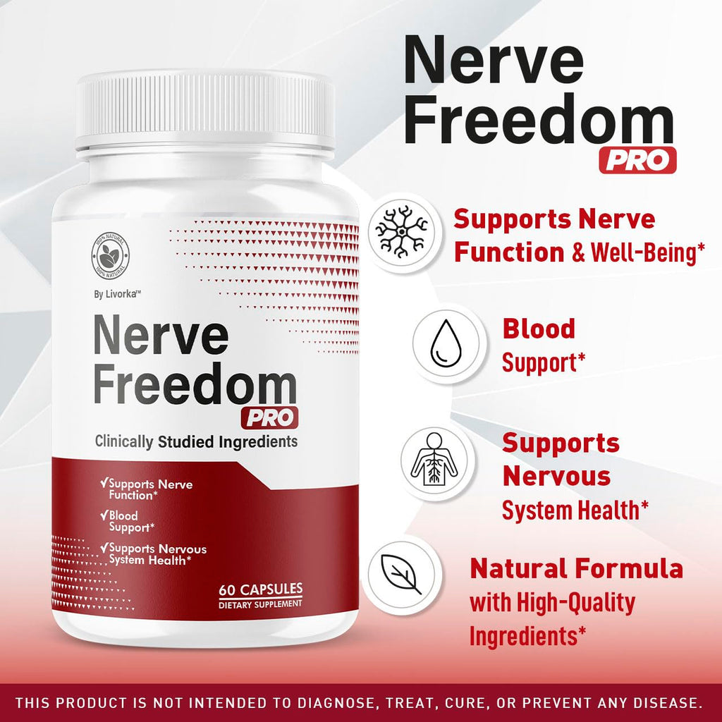 (5 Pack) Nerve Freedom Pro - NerveFreedom Pro Capsules, Supplement Support, NerveFreedom Pills All Natural Ingredients, Health Support Advanced Formula, 300 Capsules for 5 Month