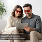 CHEERS DEVICES Reading Glasses for Men Gaming, Computer Eye Glasses with Red Lens, Blue Light Readers for Men Women- 1 Pair (1.5)