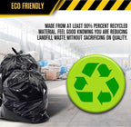 Heavy Duty 55 Gallon Trash Bags (100 Count) - Extra Large Black Commercial Garbage Bags, 2 Mil Thick Leak-Proof Liners for Kitchen, Restaurant, and Large Household Clean-Up
