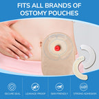 Heagimed 20PCS Ostomy Barrier Strips, Skin-Friendly Hydrocolloid Skin Barrier Strips, Elastic Barrier Strips for Ostomy Bag Ostomy Colostomy Ileostomy Supplies