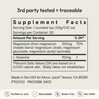 Moon Juice Magnesi-Om Magnesium Powder Supplement - Chelated Magnesium Complex + L-Theanine Blend for Rest, Relaxation & Regularity - Vegan, Non-GMO & No Sugar, Unflavored, 3.9 oz, 30 Sevings