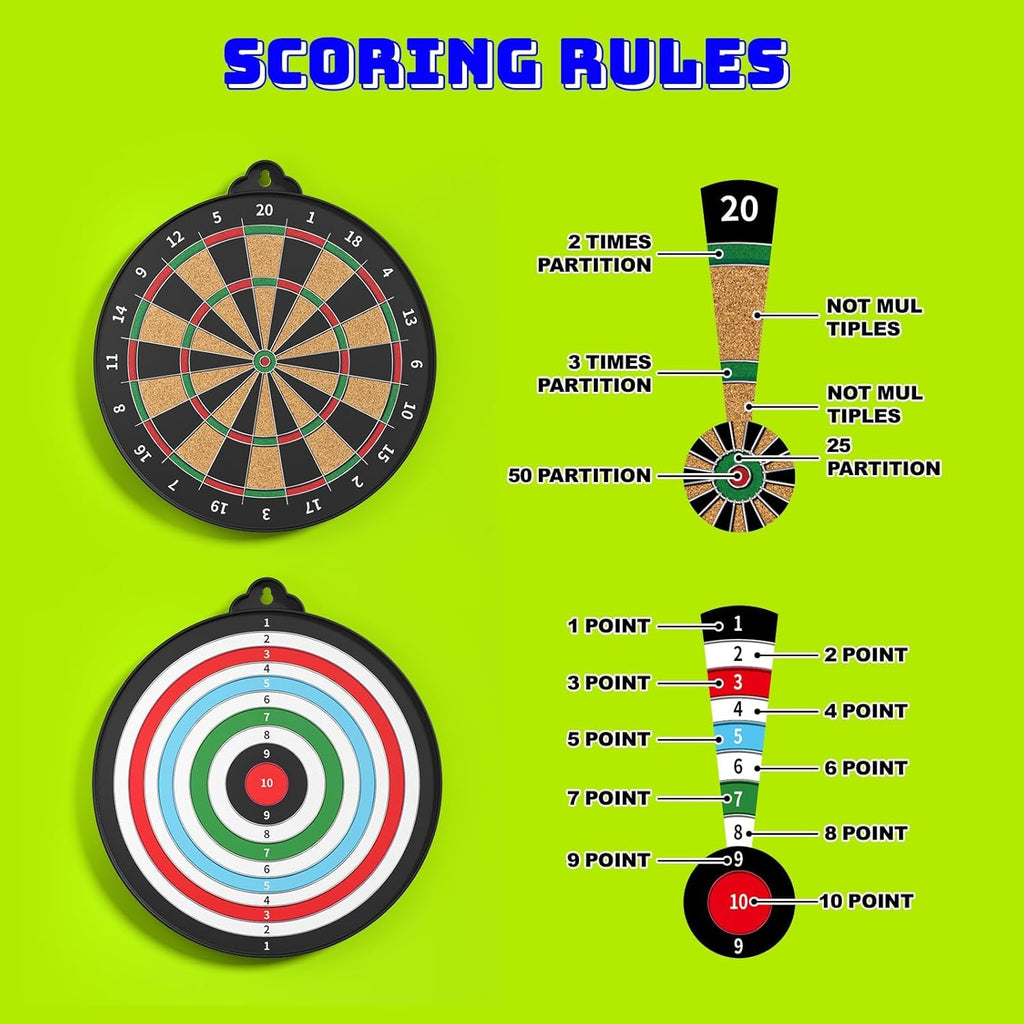 Magnetic Dart Board for Kids - 12pcs Magnetic Darts, Outdoor Kids Games