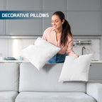 Utopia Bedding Throw Pillows, Decorative 18x18 Pillow Inserts, Set of 4