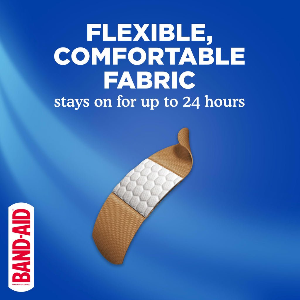 BAND-AID Brand Flexible Fabric Adhesive Bandages, Assorted, 2 x 100 Count
