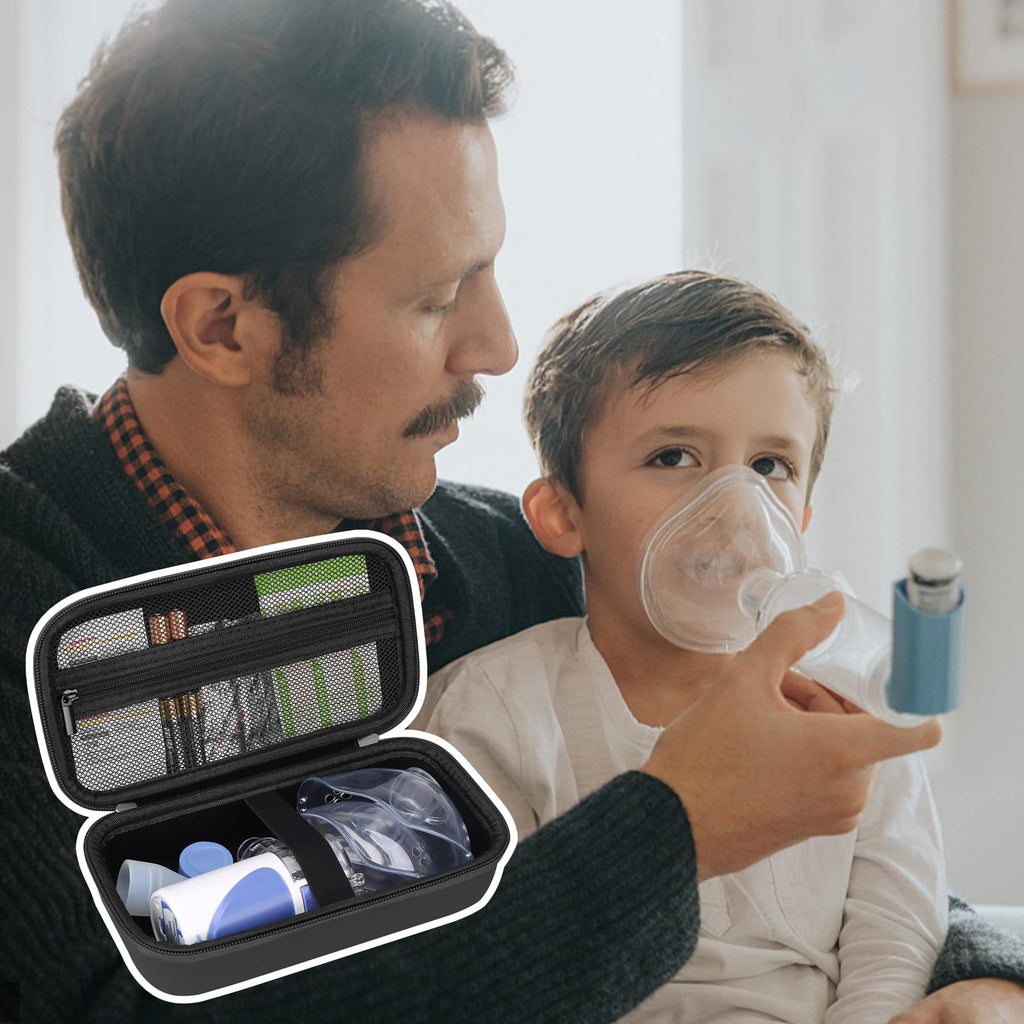 Elonbo Carrying Case for Portable Handheld Inhaler Nebulizer Machine, Black