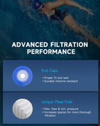 AQUALTRA Spa Filter Replacement for PDM28, Compatible with Dream Maker 461273, FC9944, FC-9944 Cartridges, SD-01392, 28 sq.ft. 5 1/2" x 7 1/4" Drop in Hot Tub Filter 2 Pack