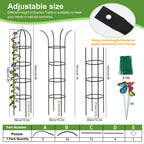 100% Metal Obelisk Garden Trellis 6.6 Ft Tall Plant Support for Climbing