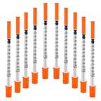 100PACK 1CC Syringes with 30G 1/2" 13mm Needle, Lab Supplies Individually Wrapped (1CC 30G 1/2"-100PACK)