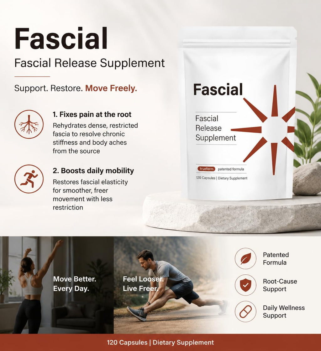 Fascial Release Supplement, Premium HA, Connective Support, 120 Capsules