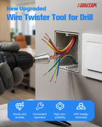 Wire Twister Tool for Drill, 2026 Upgrades Wire Nut Twister for Drill Profession Electricians Tool, 6MM Hex Shank Cable Wire Twisting Tool Wire Twister Wire Connector for 9-22 AWG (4pcs)