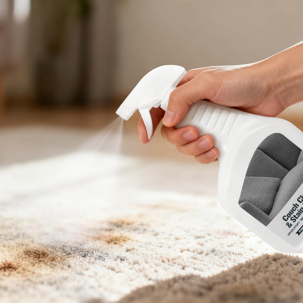 FAVIRZCE Couch Cleaner & Stain Remover Spray: Strength Multi-Surface Upholstery Cleaner - Pet-Safe Non-Toxic Quick-Drying for Fabric Sofas Carpet Furniture Couches & Car Interiors