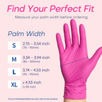 Supmedic Nitrile Exam Gloves, 4 Mil 100 Pcs Powder-Free Latex-Free Cooking Food-Safe Disposable Medical Gloves, Rose Orchid (Medium)