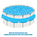 Solar Cover Holder 5-Piece Set | U-Shaped Hooks Keep Solar Cover/Blankets Off The Ground, Strong & Stable Solar Cover Hooks with Bearing Up to 60 Lbs, Fit for Steel-Wall Above-Ground Pools (White)