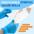 Kingstar Sterile Stretch Gauze Rolls, Bulk 120 Pack 2in x 4.1 Yards