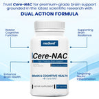 Cere-NAC Advanced Brain Supplement - Cognitive & Mental Clarity Support - NAC, Glycine, Alpha GPC, Citicoline (CDP-Choline), L-Theanine, Phosphatidylserine, Alpha Lipoic Acid - Made in USA