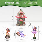 115Pcs Fairy House Kit Mini Fairy Garden Accessories Outdoor Supplies Decor