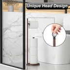 KASUNTO Toilet Paper Holder for Bathroom, Heavy Weighted Metal Free Standing Toilet Paper Storage with Crystal Ball, Toilet Paper Stand for Bathroom Accessories, Oil Rubbed Bronze [Holds MEGA Rolls]