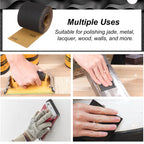 Shineboc 1200 Grit Sandpaper Roll, 3-2/3" Wide 11 Yard Wet Dry Silicon Carbide Longboard Sand Paper for Automotive Metal Wood Sanding＆Polishing