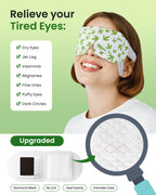 16 Packs Steam Eye Masks for Dry Eyes, Green Tea Warm Eye Mask, Relief Eye Fatigue & Puffy Eyes, Moist Heating Compress for Eyes, Self Heated Eye Mask, Disposable Travel Essentials & Relaxation Sets