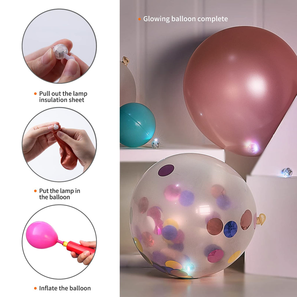Aogist 100pcs Green Balloon Light, Long Standby Time Waterproof Mini Ball Light, Round LED Lamp for Paper Lantern Balloon Party,Wedding,Birthday,Festival,St. Patrick's Day and Christmas Decorative